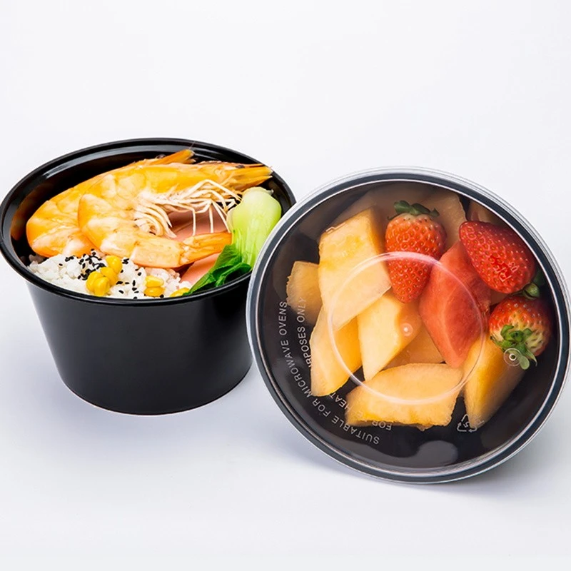 Black Disposable Plastic Meal Box