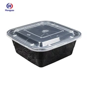 Ζεστό πλαστικό κουτί μιας χρήσης, στρογγυλό και τετράγωνο