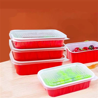 Ορθογώνιο κυματοειδές κουτί τροφίμων με κάλυμμα αναπνέουσας τρύπας